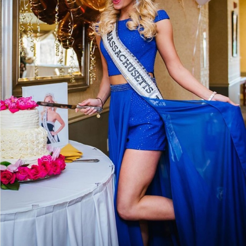 Royal Blue Two apiece Sherri Hill dress